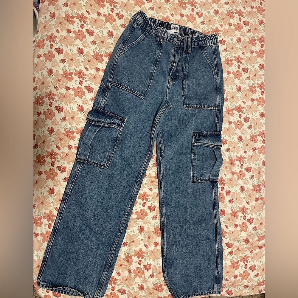 High rise wide leg skater cargo jeans urban outfitters W27 L32